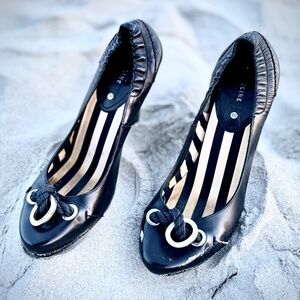 Celine - Women's Leather Pumps, black, size 8, classic vintage mid-height heels